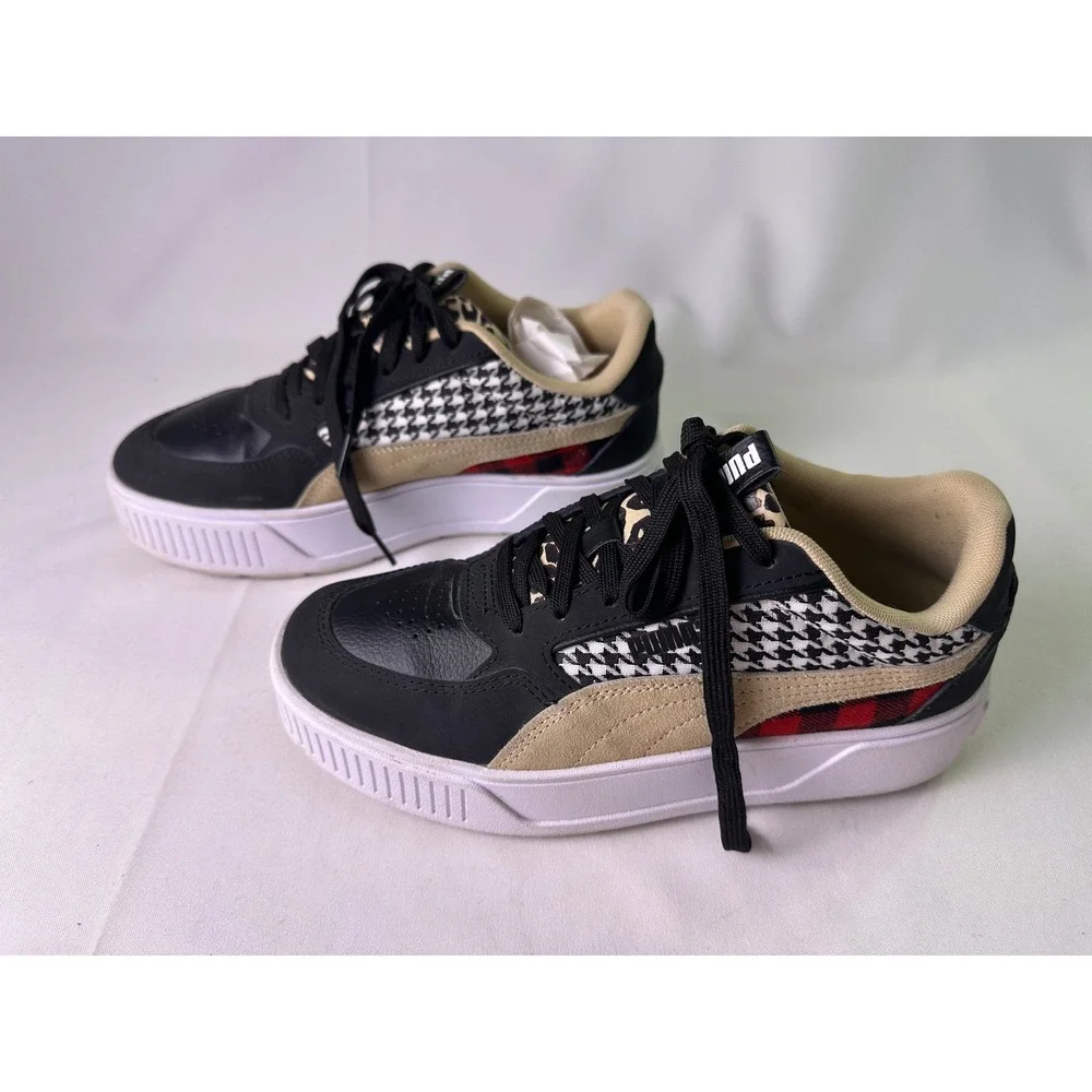 PUMA Cali Dream Women's Size 8.5 Wild Child Leopard Print Chunky Platform‎ Shoes